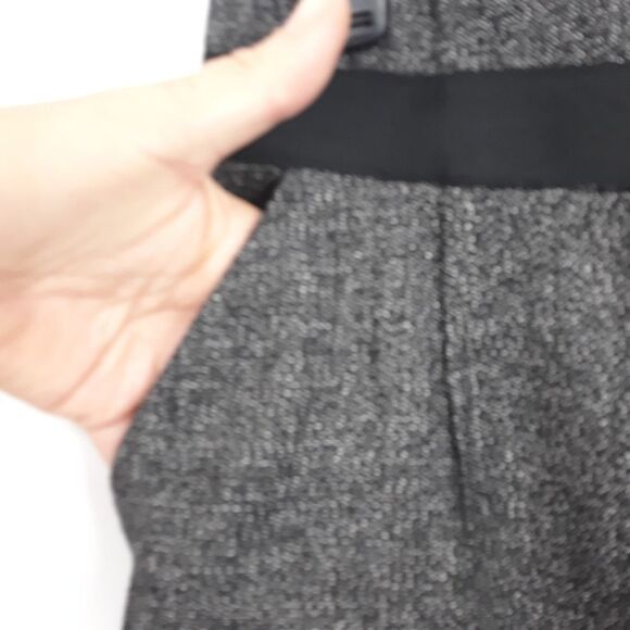 The Limited Schoolgirl Tweed Ribbon Detailing Mini Skirt Pockets Black Sz 2 - Picture 5 of 12